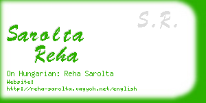 sarolta reha business card